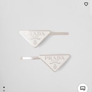 Prada Cream Triangle Hair Clips